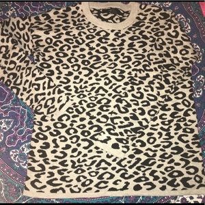 Cheetah Print Crewneck Sweater